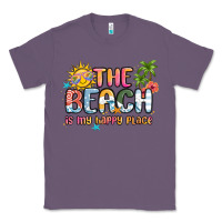 Lavender the beach is my happy place Classic Tee - MaliasSmallBusiness