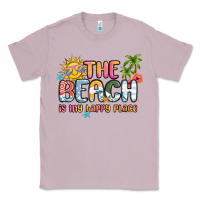 Lilac the beach is my happy place Classic Tee - MaliasSmallBusiness