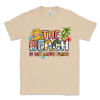Mushroom the beach is my happy place Classic Tee - MaliasSmallBusiness