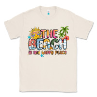 Natural the beach is my happy place Classic Tee - MaliasSmallBusiness