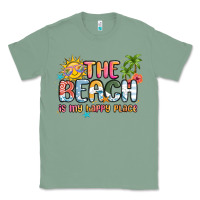 Sage the beach is my happy place Classic Tee - MaliasSmallBusiness