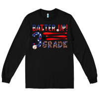 Black batter up 3rd grade Long Sleeve Tee - JahusDesignShop
