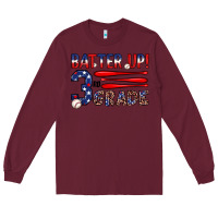 Burgundy batter up 3rd grade Long Sleeve Tee - JahusDesignShop
