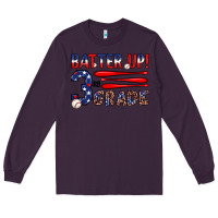 Plum batter up 3rd grade Long Sleeve Tee - JahusDesignShop