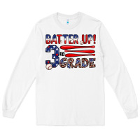 White batter up 3rd grade Long Sleeve Tee - JahusDesignShop
