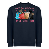 Navy can't talk right now doing mimi shit Heavyweight Sweatshirt - MaliasSmallBusiness