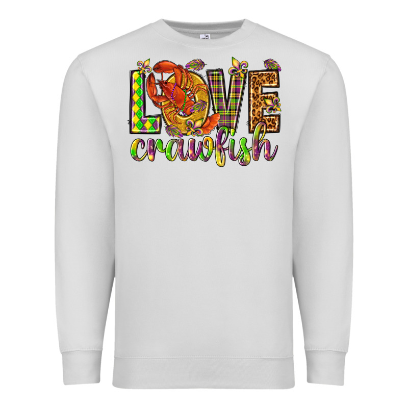 Mardi Gras Love Crawfish Premium Sweatshirt by NancyCooperArtShop | Teevron