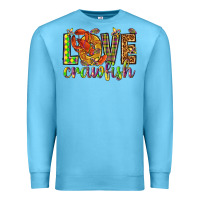 Ocean Blue Mardi Gras love crawfish Premium Sweatshirt - NancyCooperArtShop