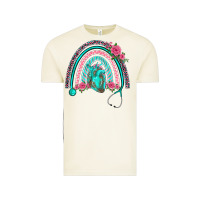 Vintage Arctic nurse life spring stethoscope heart rainbow Vintage Tee - BarkalooDesign