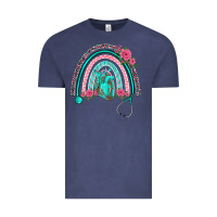 Vintage Denim nurse life spring stethoscope heart rainbow Vintage Tee - BarkalooDesign
