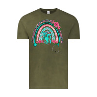 Vintage Olive nurse life spring stethoscope heart rainbow Vintage Tee - BarkalooDesign