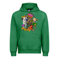 Emerald little cows and mardi gras party olivia Urban Hoodie - OliviaCreatesArt