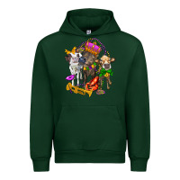 Forest Green little cows and mardi gras party olivia Urban Hoodie - OliviaCreatesArt