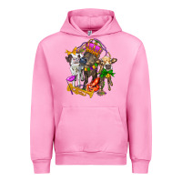 Fuchsia Pink little cows and mardi gras party olivia Urban Hoodie - OliviaCreatesArt