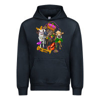 Navy little cows and mardi gras party olivia Urban Hoodie - OliviaCreatesArt