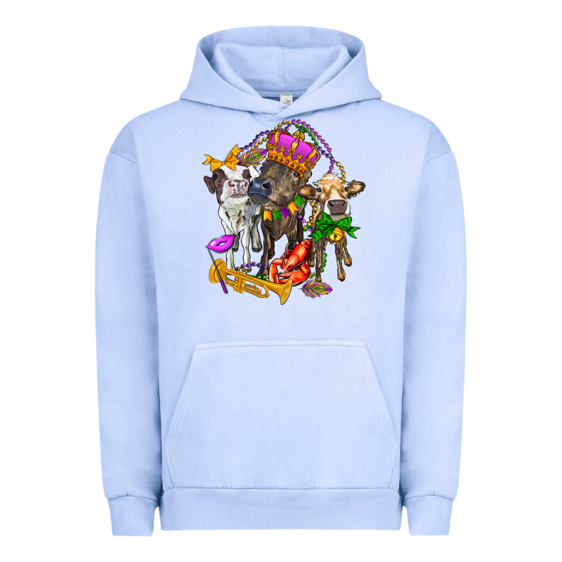 Little Cows And Mardi Gras Party Olivia Urban Hoodie by OliviaCreatesArt | Teevron
