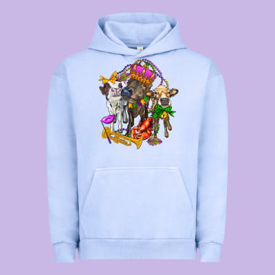 Little Cows And Mardi Gras Party Olivia Urban Hoodie Designed By Oliviacreatesart