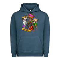 Pigment Midnight Navy little cows and mardi gras party olivia Urban Hoodie - OliviaCreatesArt