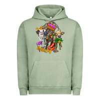Pigment Oil Green little cows and mardi gras party olivia Urban Hoodie - OliviaCreatesArt
