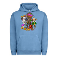 Pigment Pebble Blue little cows and mardi gras party olivia Urban Hoodie - OliviaCreatesArt