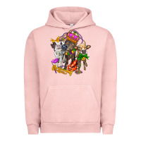 Pigment Salmon little cows and mardi gras party olivia Urban Hoodie - OliviaCreatesArt