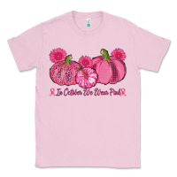 Bubblegum Pink in october we wear pink pumpkins Classic Tee - AdoDesignShop
