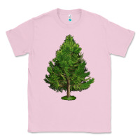 Bubblegum Pink White Pine Tree Illustrations Classic Tee - LillyAllenDesigns