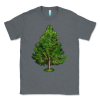 Charcoal Heather White Pine Tree Illustrations Classic Tee - LillyAllenDesigns