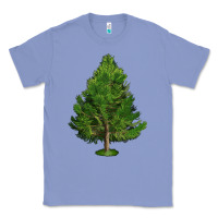 Colony Blue White Pine Tree Illustrations Classic Tee - LillyAllenDesigns