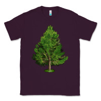 Plum White Pine Tree Illustrations Classic Tee - LillyAllenDesigns