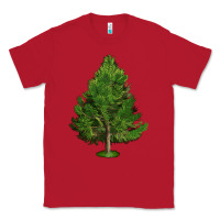 Red White Pine Tree Illustrations Classic Tee - LillyAllenDesigns