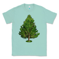 Seafoam White Pine Tree Illustrations Classic Tee - LillyAllenDesigns