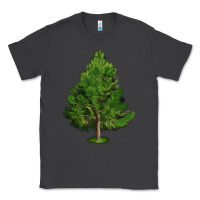 Smoke White Pine Tree Illustrations Classic Tee - LillyAllenDesigns