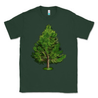 Sports Green White Pine Tree Illustrations Classic Tee - LillyAllenDesigns