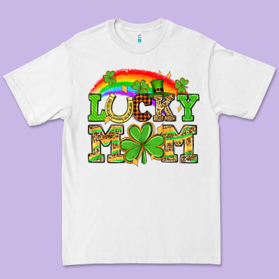 One Lucky Mom St. Patricks Day Premium Tee Designed By Neo Western