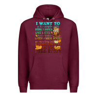 Burgundy I want to Fall stuff Premium Hoodie - NancyCooperArtShop