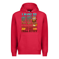 Cardinal I want to Fall stuff Premium Hoodie - NancyCooperArtShop