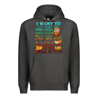 Charcoal Heather I want to Fall stuff Premium Hoodie - NancyCooperArtShop
