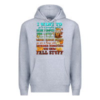 Heather Grey I want to Fall stuff Premium Hoodie - NancyCooperArtShop