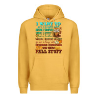 Mustard I want to Fall stuff Premium Hoodie - NancyCooperArtShop