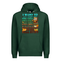Sports Green I want to Fall stuff Premium Hoodie - NancyCooperArtShop