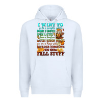 White I want to Fall stuff Premium Hoodie - NancyCooperArtShop