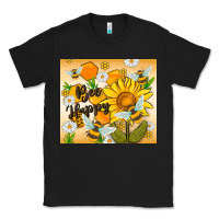 Black bee happy Classic Tee - MaliasSmallBusiness