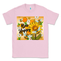 Bubblegum Pink bee happy Classic Tee - MaliasSmallBusiness