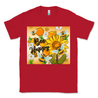 Red bee happy Classic Tee - MaliasSmallBusiness
