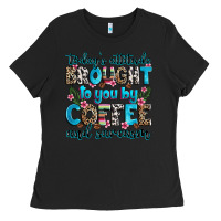 Black today's attitude brought to you by coffee and sarc Ladies Tee - Zillion Design Studio