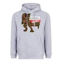Heather Grey DADDY SAURUS REX Heavyweight Hoodie - Bettercallsaul