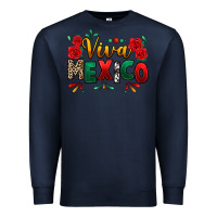 Navy Viva Mexico Cinco De Mayo Premium Sweatshirt - texasbilliewilder