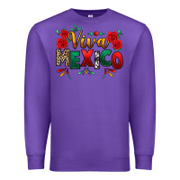 Purple Viva Mexico Cinco De Mayo Premium Sweatshirt - texasbilliewilder