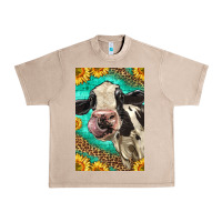 French Oak Western Holstein Cow Urban Heavy Tee - LillyAllenDesigns